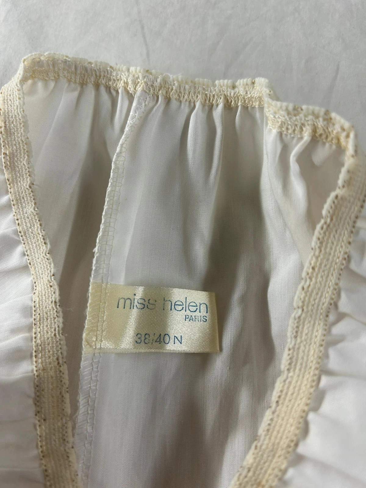 Lange witte kanten rok van Miss Helen Paris vintage Y2K retro stijl maat 38 – photo 8